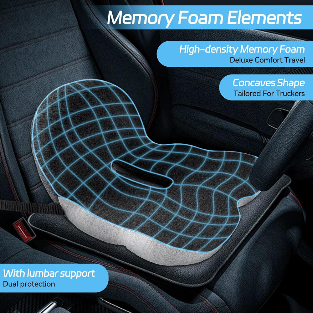 Premium Ergonomic Memory Foam Lumbar Support Cushion for Office and Automotive Use