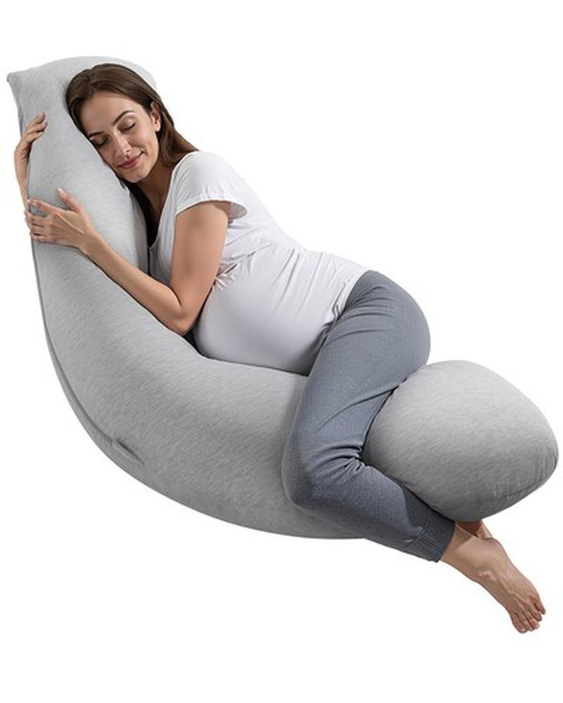 Ultimate Comfort VEVOR L-Shaped Pregnancy Pillow for Expecting Moms - Soft & Supportive Maternity Pillow