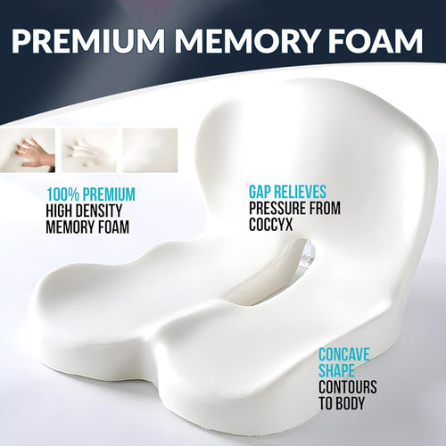 Premium Ergonomic Memory Foam Lumbar Support Cushion for Office and Automotive Use