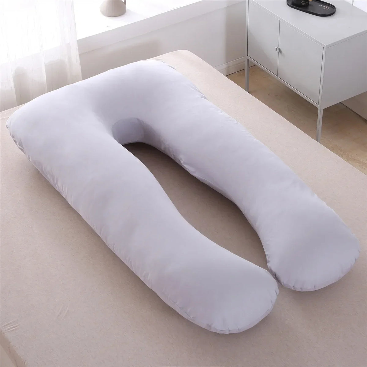 U-Shape Pregnancy Pillow - Enhanced Comfort for Expecting Mothers, Nursing Support, and Breastfeeding Cushion