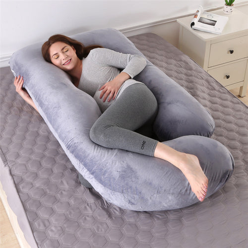Premium U-Shape Summer Maternity Pillow for Expecting Mothers - Ice Silk Sleep Support