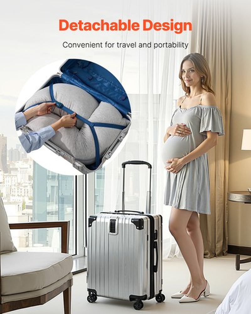 Ultimate Comfort VEVOR L-Shaped Pregnancy Pillow for Expecting Moms - Soft & Supportive Maternity Pillow