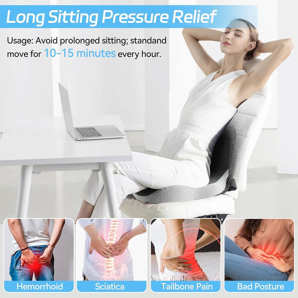 Premium Ergonomic Memory Foam Lumbar Support Cushion for Office and Automotive Use