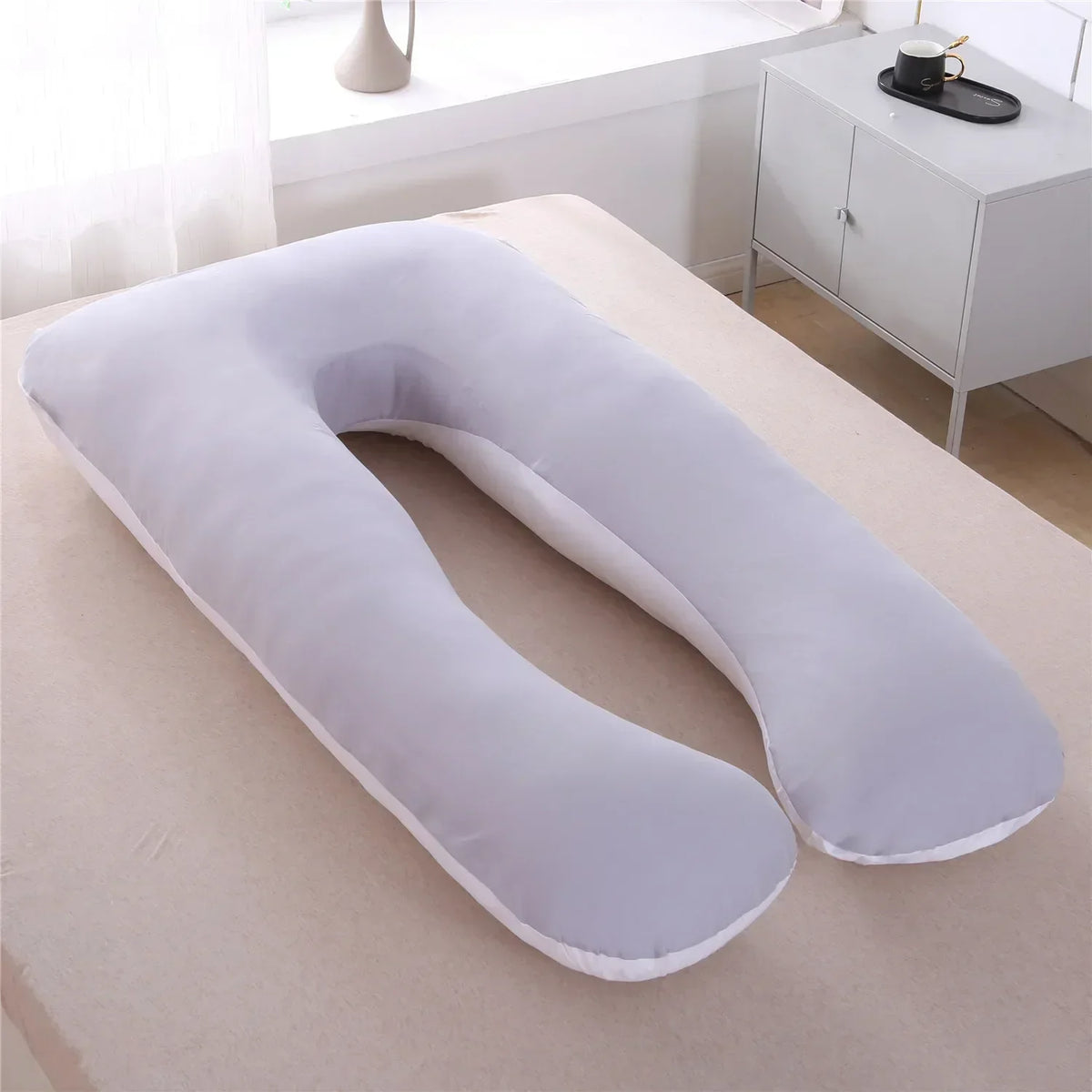 U-Shape Pregnancy Pillow - Enhanced Comfort for Expecting Mothers, Nursing Support, and Breastfeeding Cushion