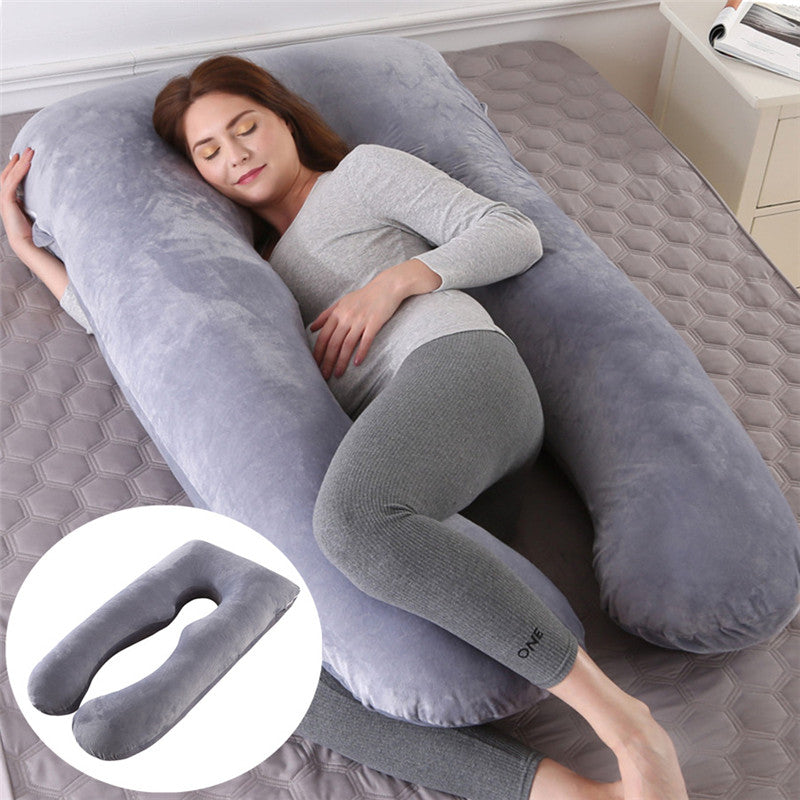 Premium U-Shape Summer Maternity Pillow for Expecting Mothers - Ice Silk Sleep Support