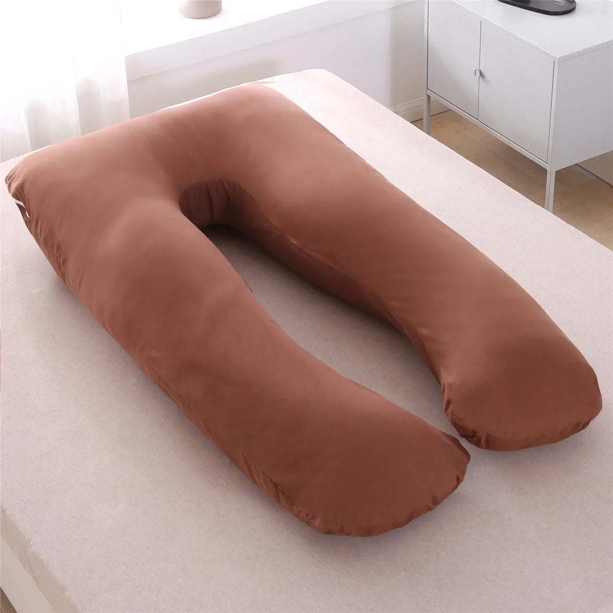 U-Shape Pregnancy Pillow - Enhanced Comfort for Expecting Mothers, Nursing Support, and Breastfeeding Cushion