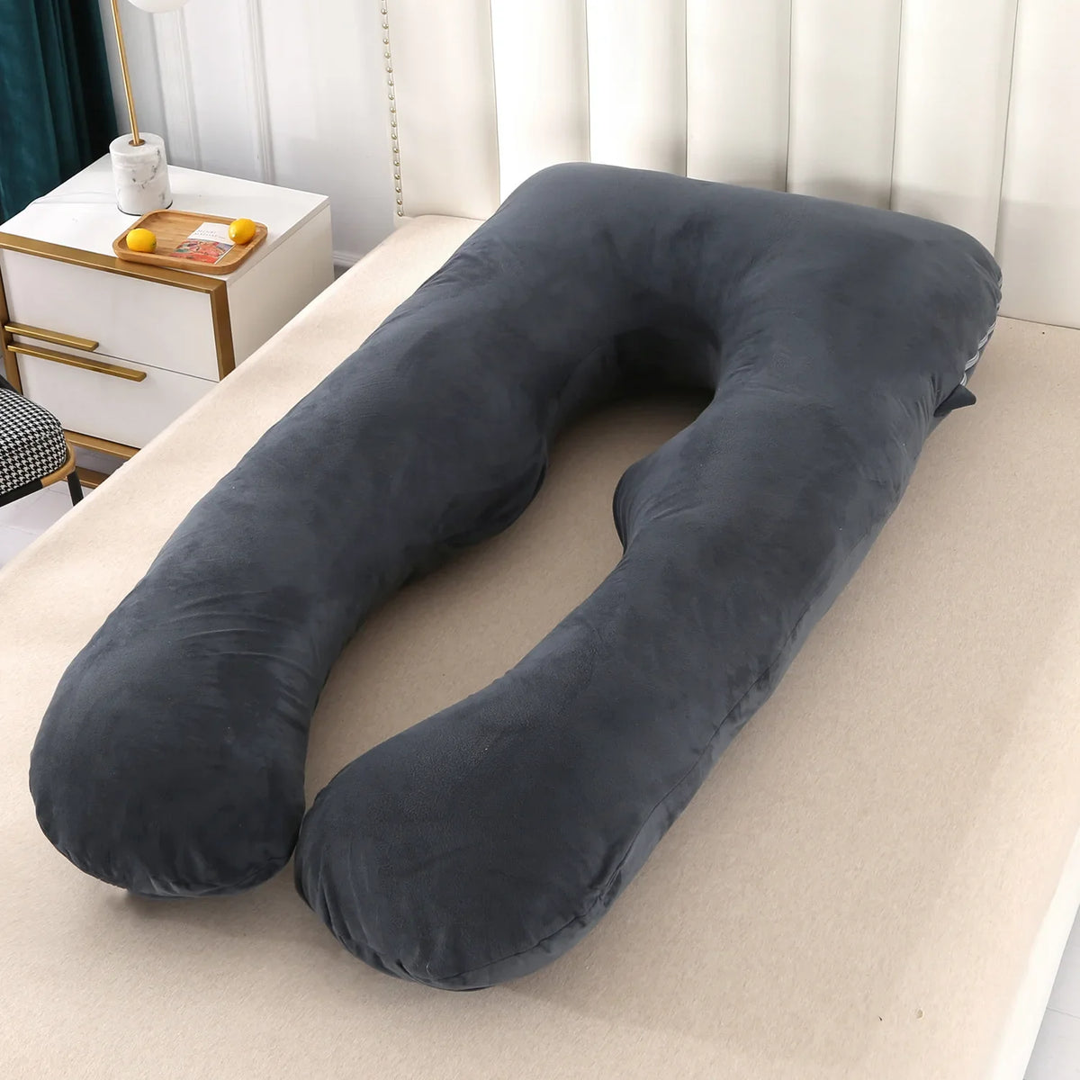 U-Shape Pregnancy Pillow - Enhanced Comfort for Expecting Mothers, Nursing Support, and Breastfeeding Cushion